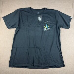Salty Crew Graphic T-Shirt Mens L Black Fishing Tuna Logo Tee